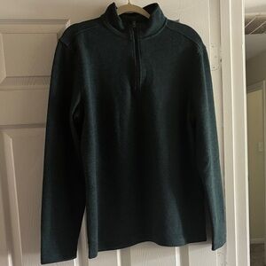 Men's Dark Green Zip-Up Sweater